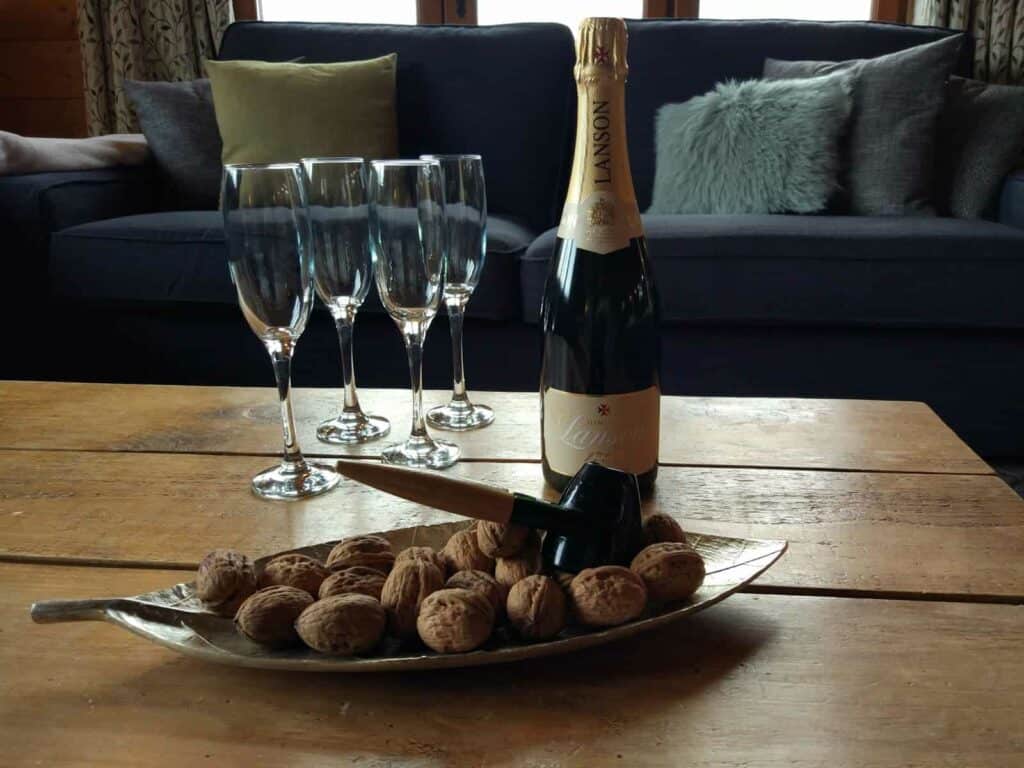 Champagne and Walnuts - welcome basket suggestion