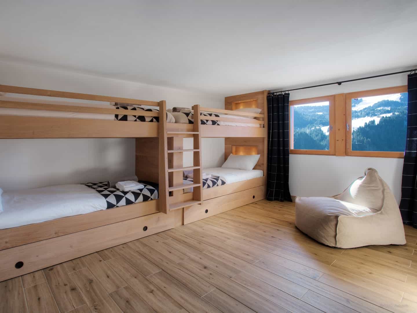 Chambres cool pour enfants : Chambre à coucher pour 6 enfants au Chalet Manoe