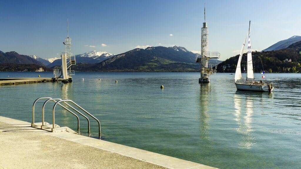 View of Lake Annecy from Imperial Beach