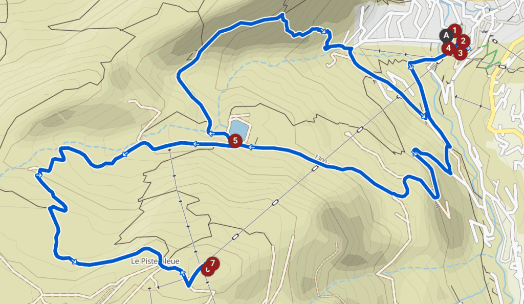 Map of the route of Great place – Pointe de Beauregard loop from La Clusaz