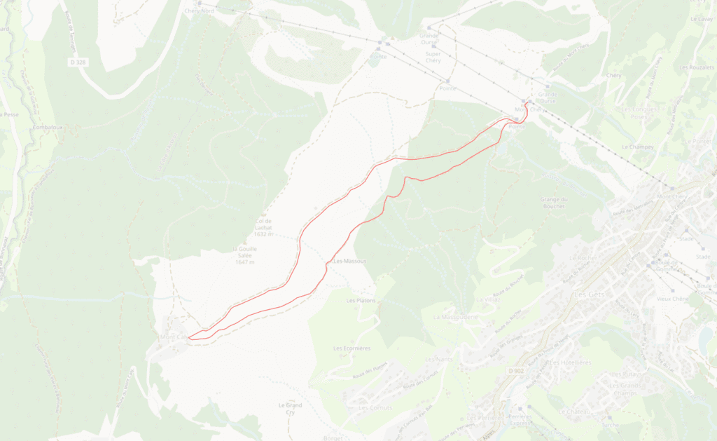 A map of the route of La Boucle des Clarines