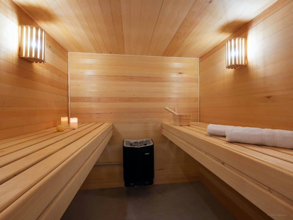 Traditional wooden sauna