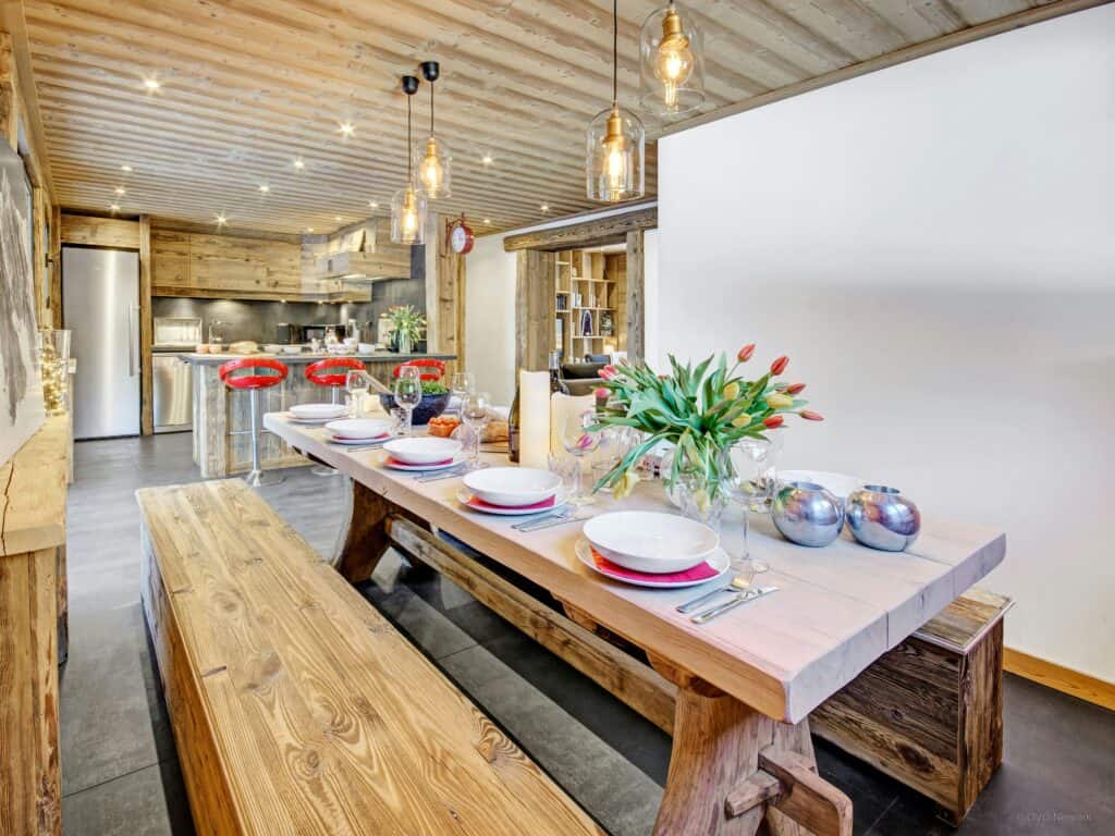 Modern alpine dining room